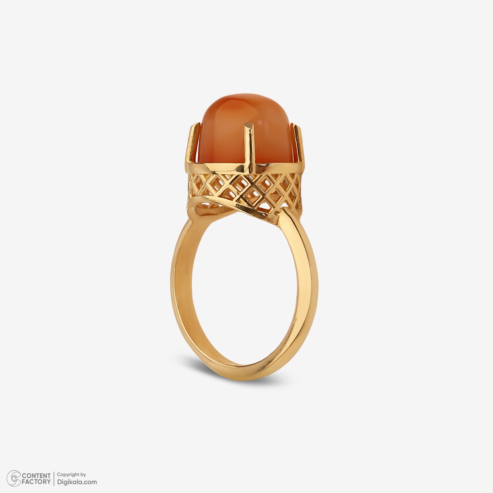 انگشتر طلا کم اجرت 18 عیار زنانه گلدم مدل R344005 سایز 56 -  - 5