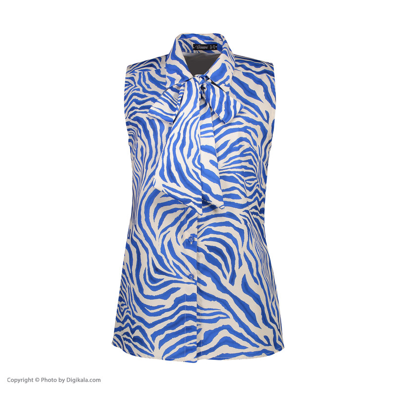 شومیز زنانه ریسانی مدل 3082 رنگ آبی