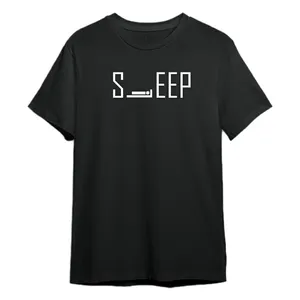 تی شرت آستین کوتاه مردانه مدل Sleep کد M11 رنگ مشکی
