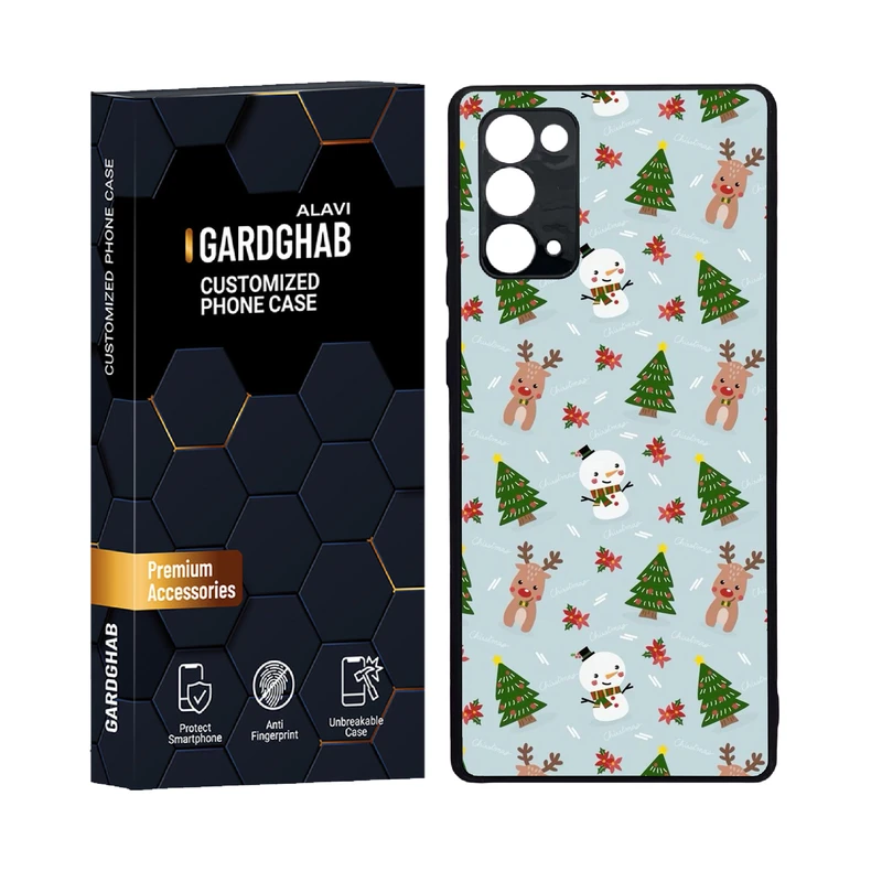 کاور گارد قاب علوی مدل دور ژله ای پشت گلس فانتزی مناسب برای گوشی موبایل سامسونگ  Galaxy Note 20