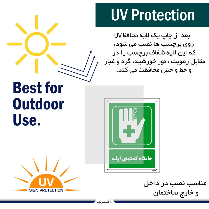 برچسب ایمنی مستر راد طرح جایگاه کمکهای اولیه مدل HSE-OSHA-149 برچسب ایمنی مستر راد طرح جایگاه کمکهای اولیه مدل HSE-OSHA-149