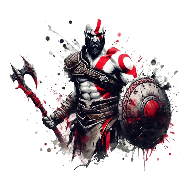 استیکر پارچه و لباس پاد آفرین مدل کریتوس گیم کد 335