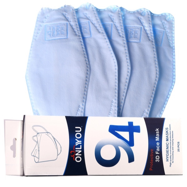 ماسک تنفسی اونلی یو مدل سه بعدی KF94 BW3D بسته 25 عددی