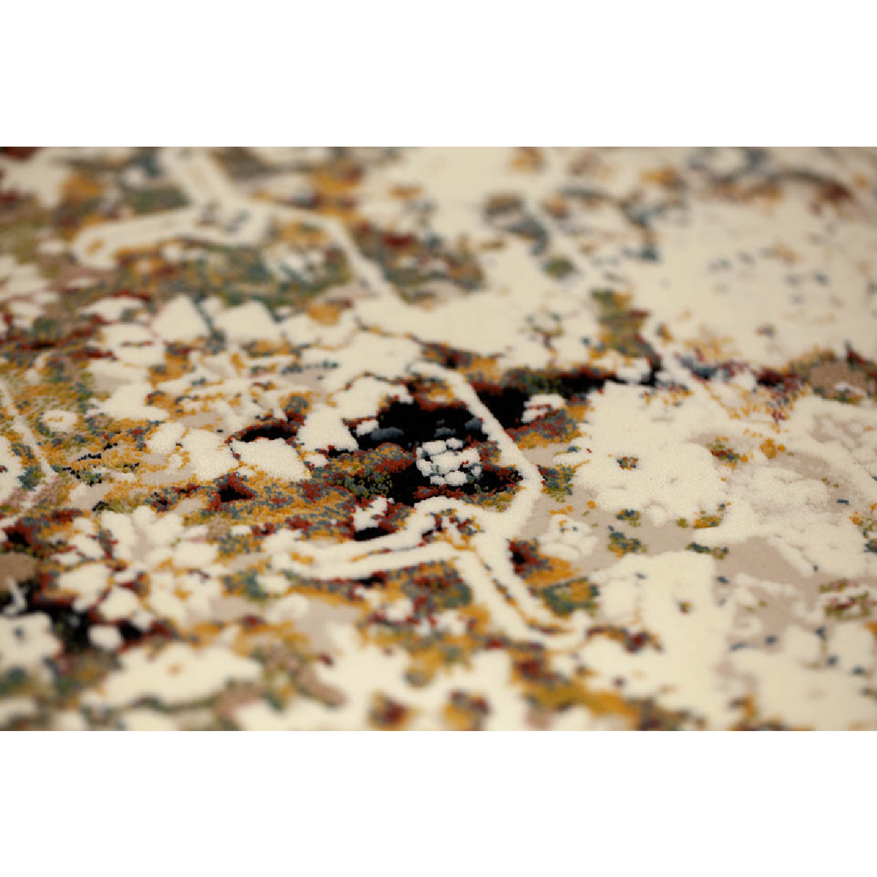 فرش ماشینی طرح پتینه کد afrand_1505 زمینه نقره ای