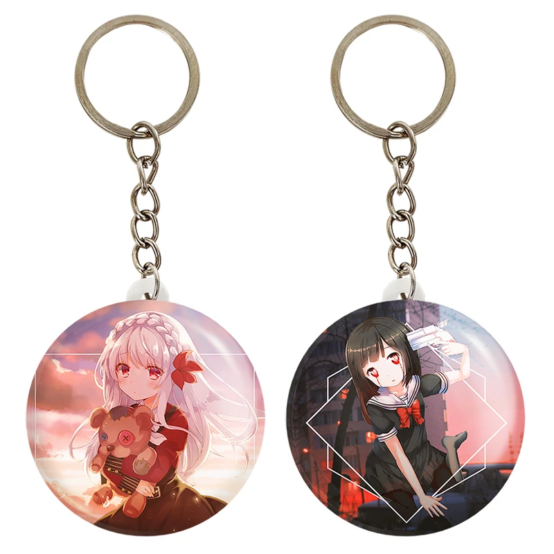 جاکلیدی خندالو مدل دختر انیمه ای کد 1803118029 مجموعه 2 عددی