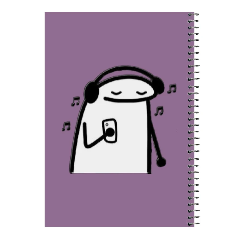 دفتر مشق 80 برگ اس جی مدل استیکر و موزیک   