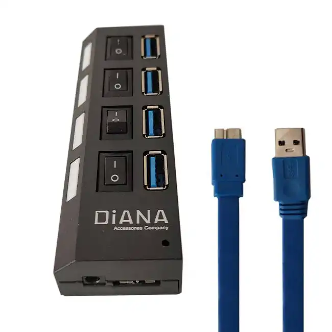هاب 4 پورت USB3.0 دیانا مدل 017