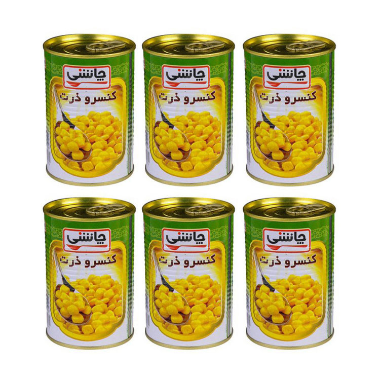 کنسرو ذرت چاشنی- 430 گرم بسته 6 عددی
