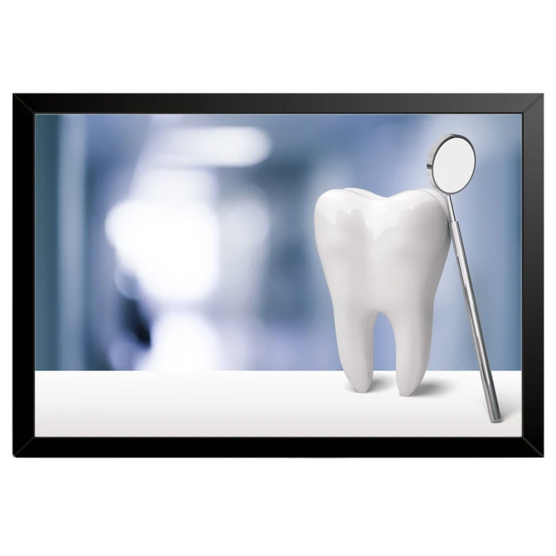 تابلو بکلیت طرح سلامت دندان و مطب دندانپزشکی مدل B-pe130153 فریم مشکی