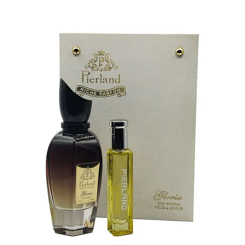 ادو پرفیوم زنانه پیرلند مدل گلوریا با رایحه گرم و تند حجم 120 میلی لیتر به همراه عطر جیبی مدل گلوریا با رایحه گرم و تند 30 میلی لیتر