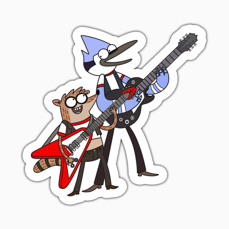 استیکر لپ تاپ و موبایل بووم طرح کارتونی مدل Mordecai And Rigby کد PS21