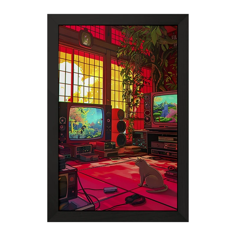 تابلو خندالو مدل گربه (Cat) کد F4553