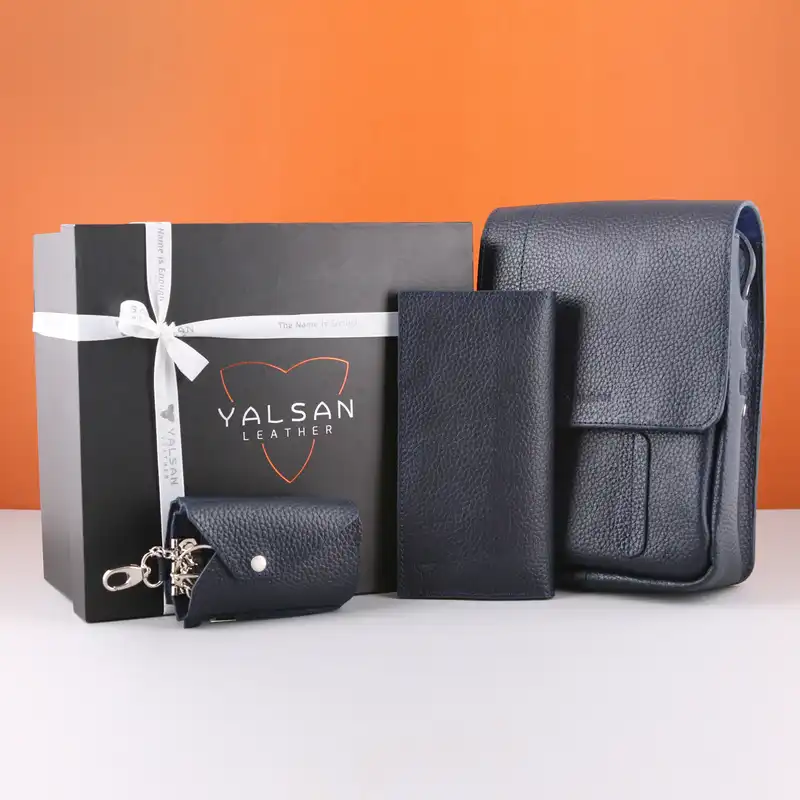 ست هدیه مردانه چرم یلسان مدل ماهان 3 کد PRL-ARN-059-GF