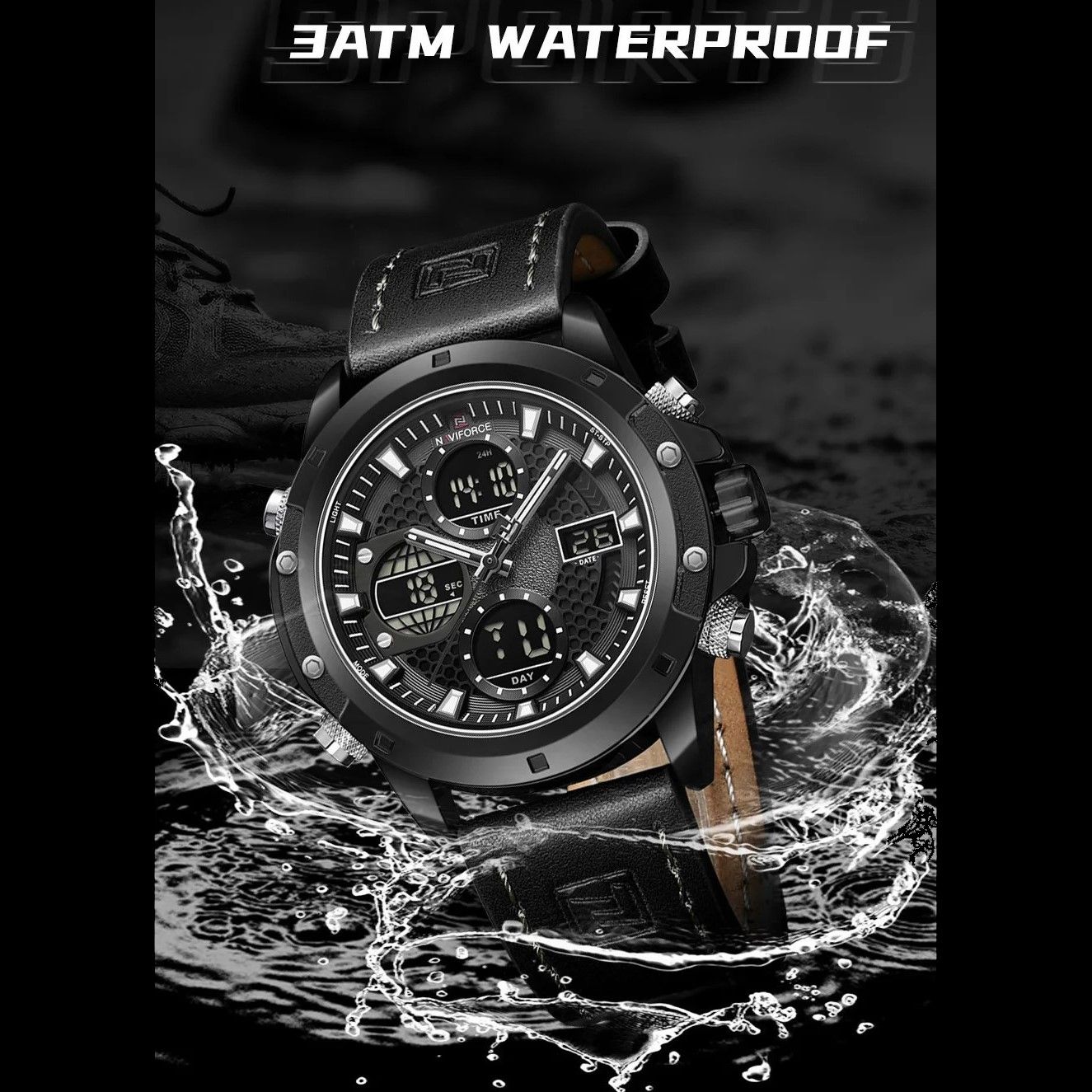 ساعت مچی عقربهای مردانه نیوی فورس مدل NF9225BGYB -  - 10