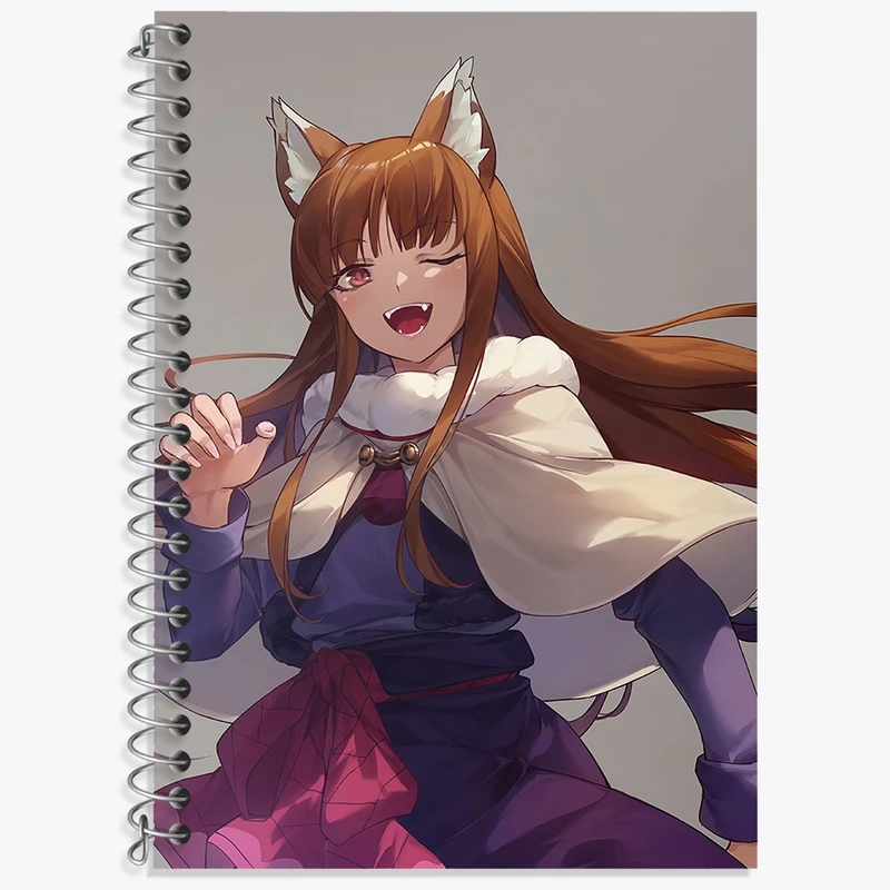 دفتر لغت 50 برگ خندالو طرح هولو انیمه ادویه و گرگ کد 36124