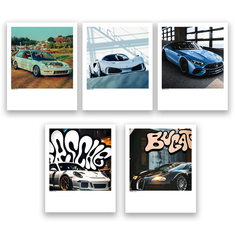 آویز تزیینی عرش مدل فانتزی ماشین کد Asa960 مجموعه پنج عددی