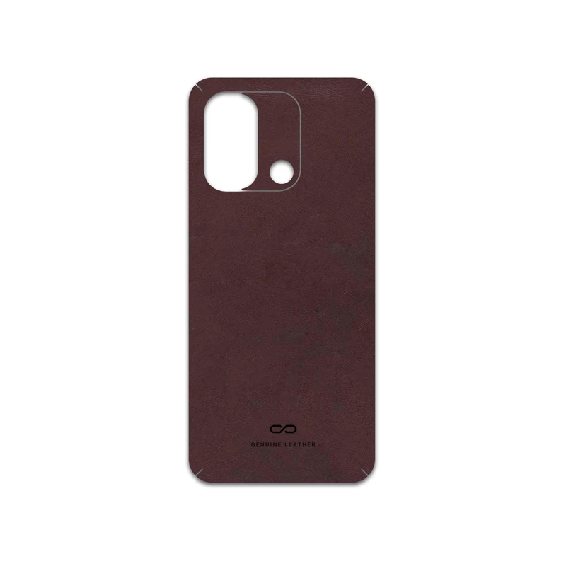 برچسب پوششی ماهوت مدل Matte-Dark-Brown-Leather مناسب برای گوشی موبایل شیائومی Redmi 12C