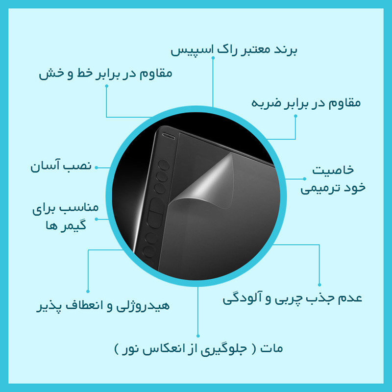 محافظ صفحه نمایش گیمینگ راک اسپیس مدل HyGAM مناسب برای تبلت لنوو Tab 7 (TB-7504)