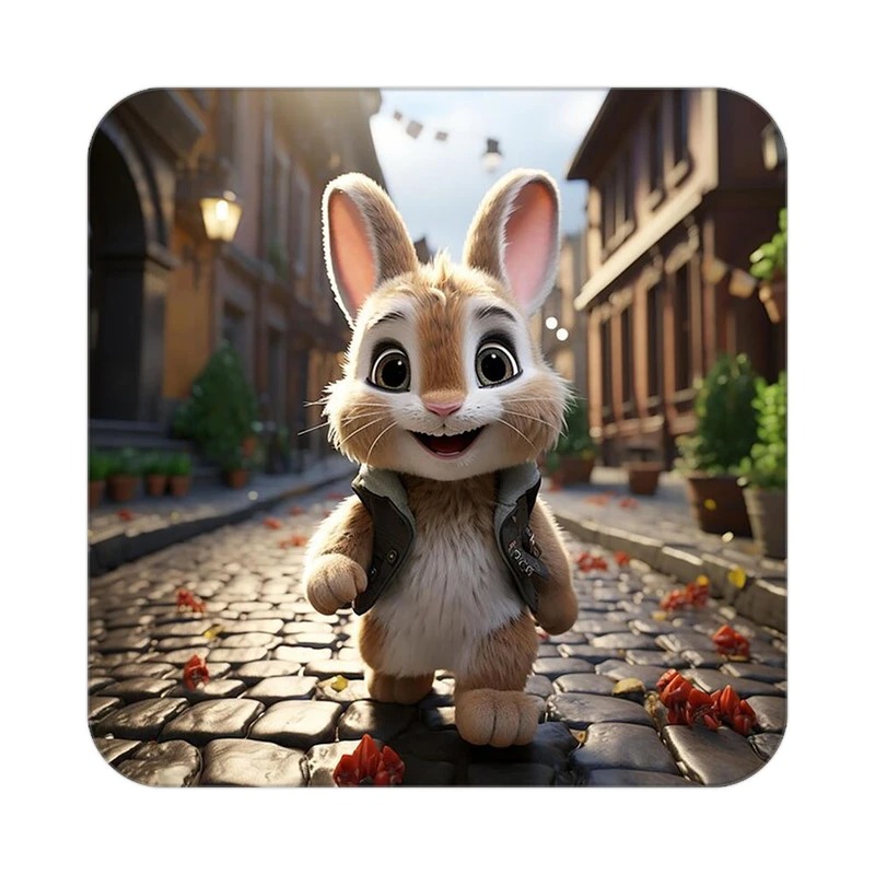 زیر لیوانی کاکتی طرح حیوانات کارتونی مدل mp27687