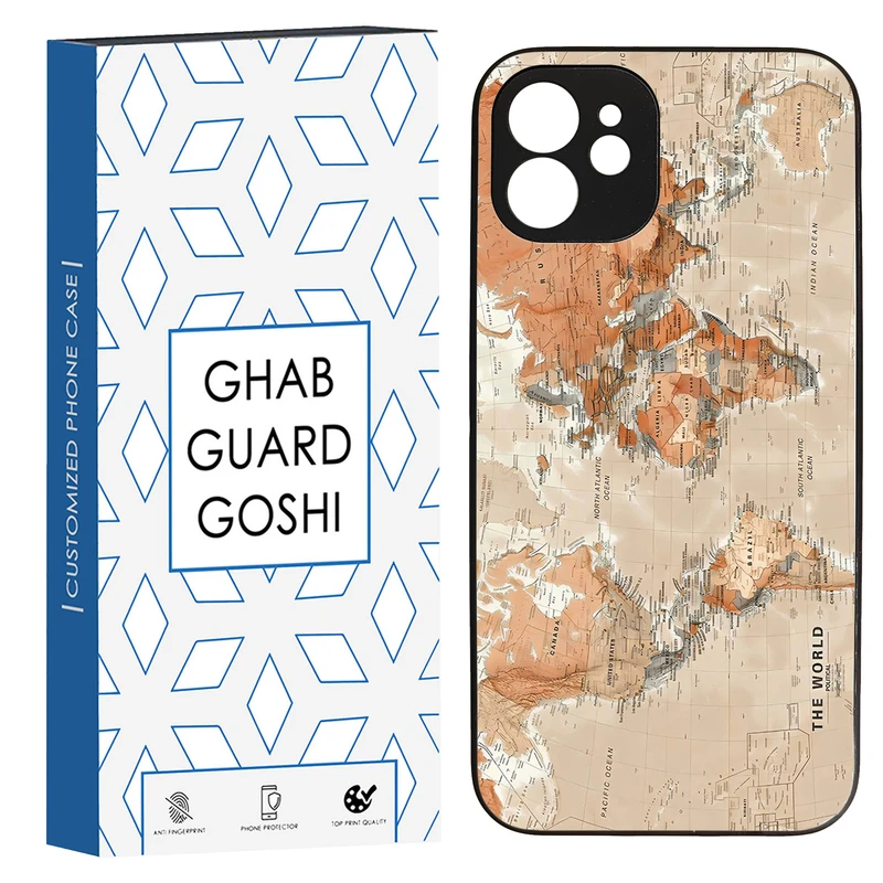 کاور قاب گارد گوشی طرح نقشه کد TPU-081 مناسب برای گوشی موبایل اپل Iphone 12