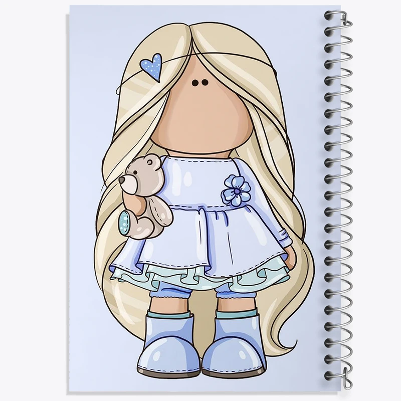 دفتر مشق 100 برگ خندالو طرح دخترانه کودکانه کد N1812