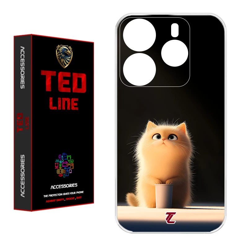 کاور تدلاین طرح گربه کد 1217 مناسب برای گوشی موبایل شیائومی Redmi Note 14 4G