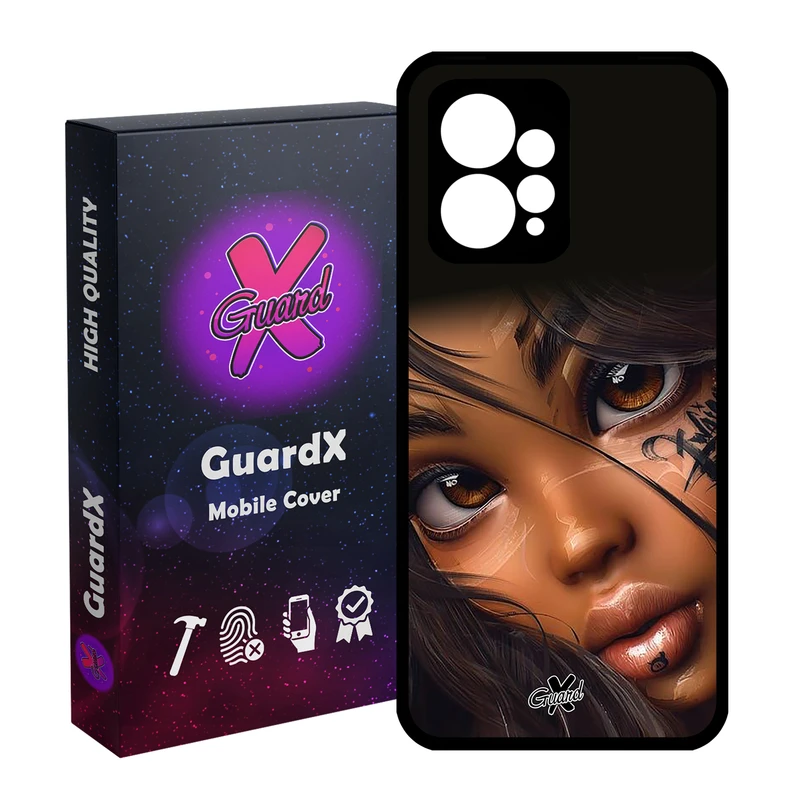 کاور گارد ایکس طرح دختر مدل Glass10365 مناسب برای گوشی موبایل شیائومی Redmi Note 12 4G