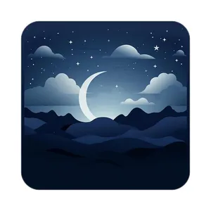 زیر لیوانی کاکتی طرح ماه و ستاره مدل mp53172