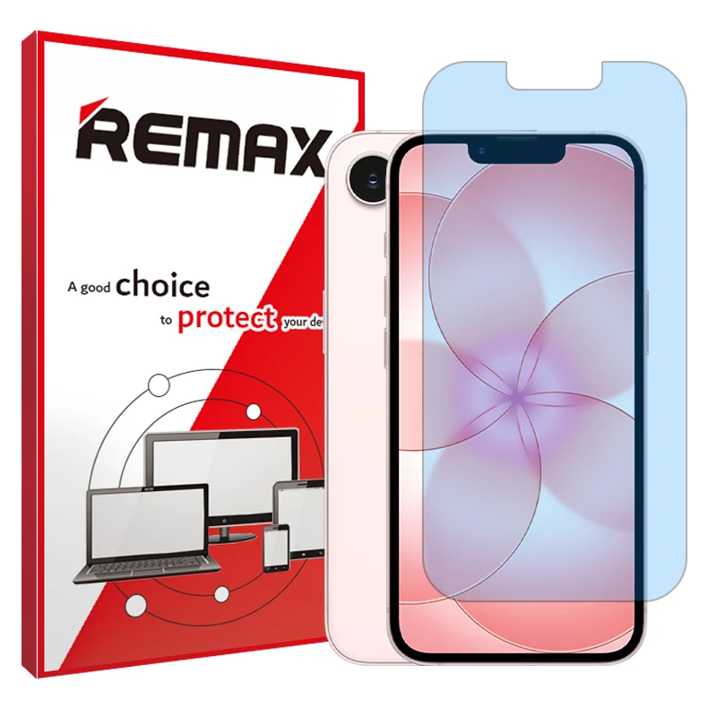 محافظ صفحه نمایش مات آنتی بلو ریمکس مدل هیدروژلی مناسب برای گوشی موبایل اپل iPhone 17e
