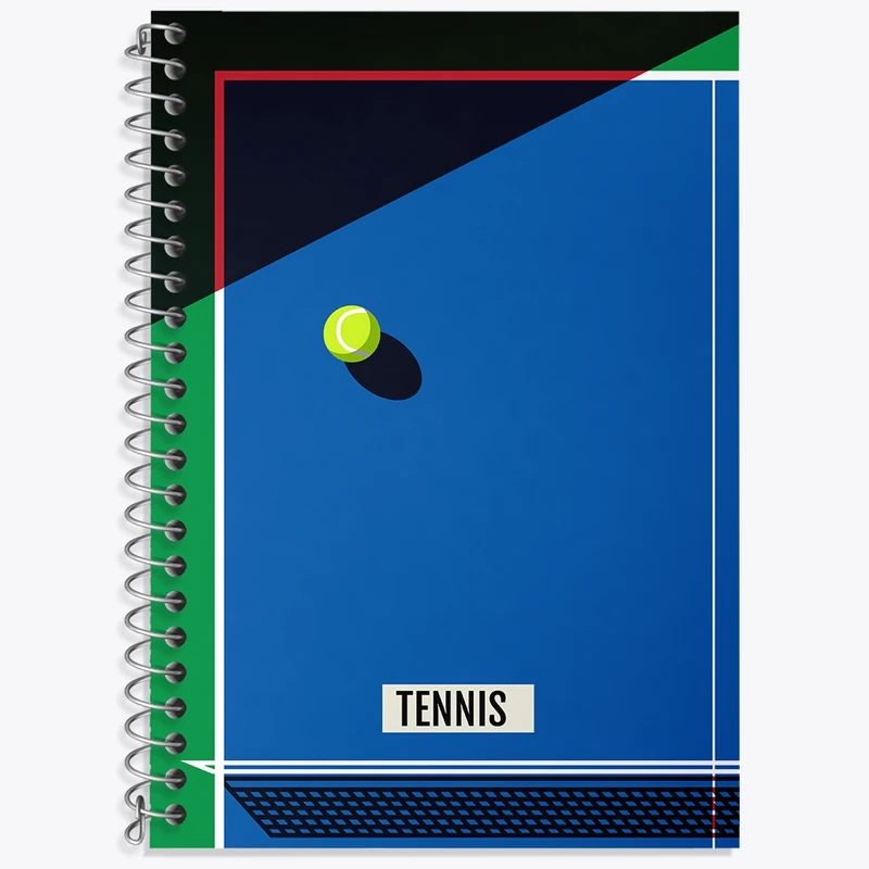 دفتر زبان 50 برگ خندالو مدل سه خط طرح تنیس کد N1075