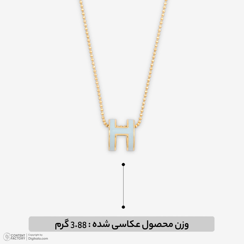 گردنبند طلا 18 عیار زنانه با زنجیر ساچمه‌ای گلدم مدل PE155024
