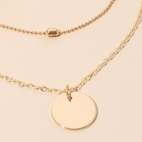 گردنبند دخترانه مدل سکه ای مجموعه دو عددی