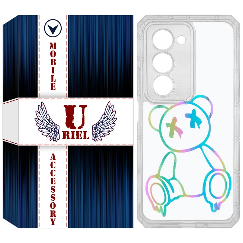 کاور یوریل مدل Clear کد 44 طرح خرس رنگی مناسب برای گوشی موبایل شیائومی Redmi 15 4G