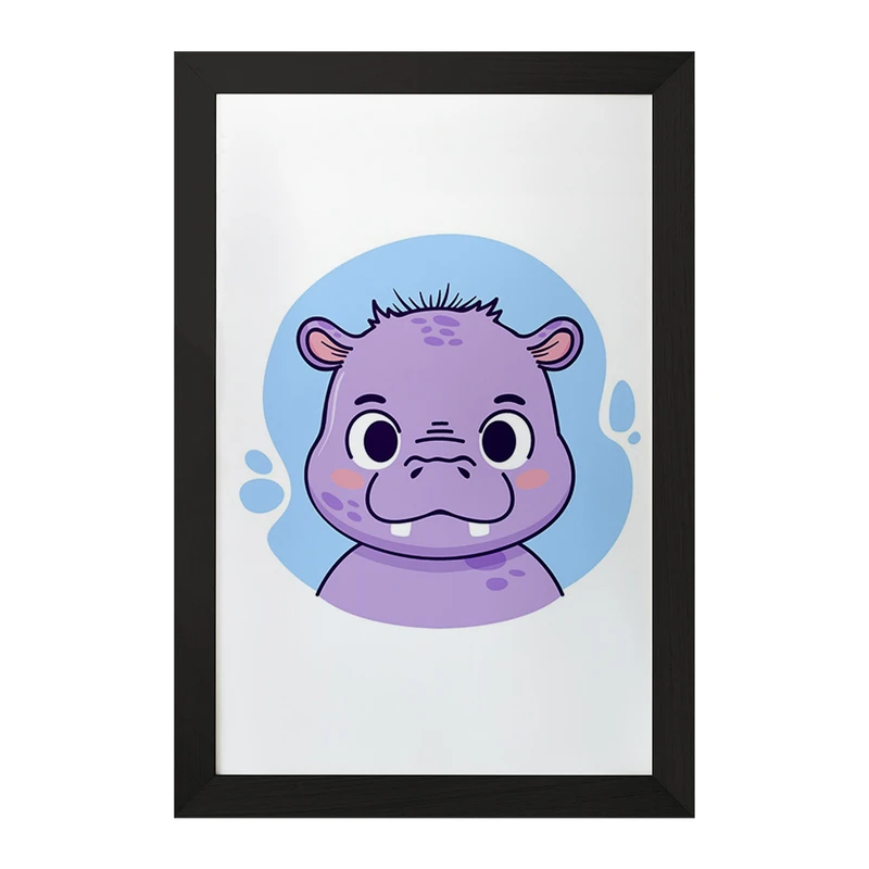 تابلو خندالو مدل اسب آبی حیوانات بامزه کد 37144