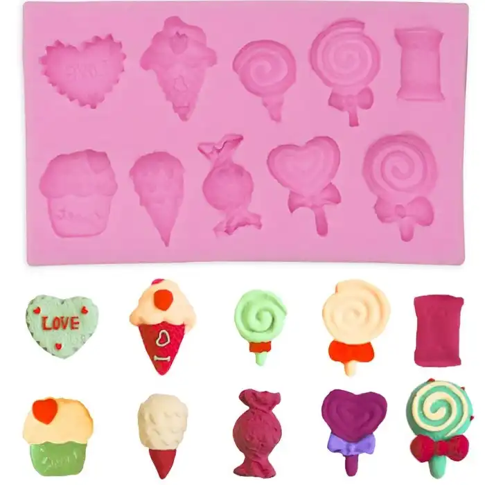 سیلیکون قالب گیری به گز مدل آبنبات بستنی