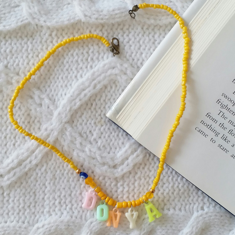 گردنبند دخترانه مدل تابستانی اسم دنیا G232 گردنبند دخترانه مدل تابستانی اسم دنیا G232