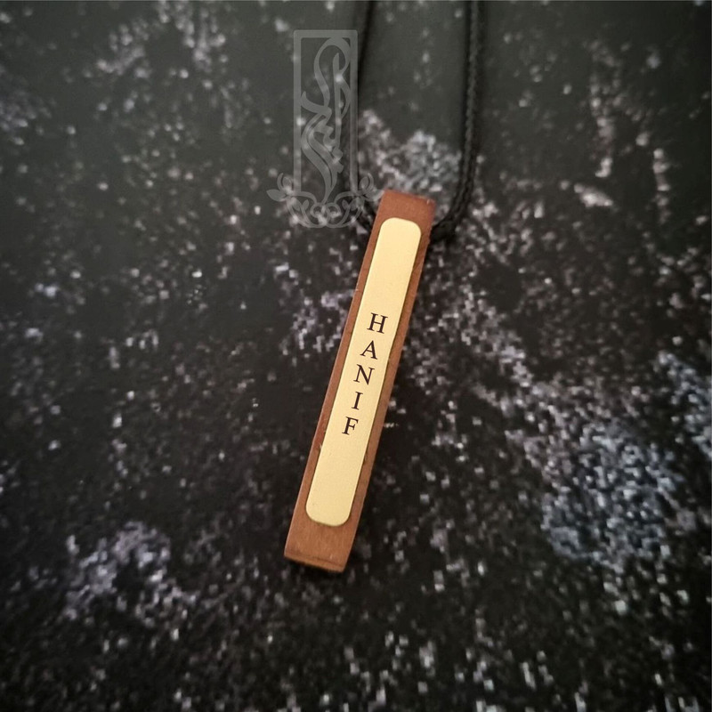 گردنبند طلا 18 عیار مردانه برند لیردا اسم حنیف 6644 گردنبند طلا 18 عیار مردانه برند لیردا اسم حنیف 6644