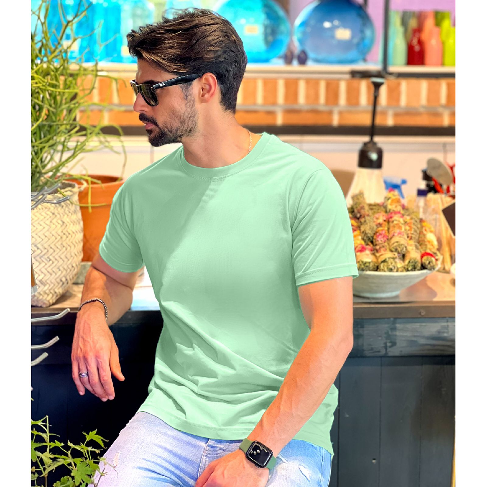 تی شرت آستین کوتاه مردانه رونی مدل 31110011-18 -  - 9