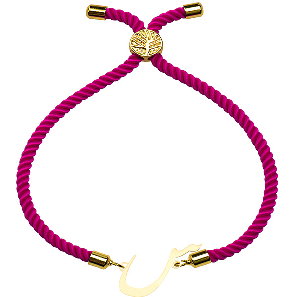 دستبند طلا 18 عیار دخترانه کرابو طرح حرف س مدل Krd1534