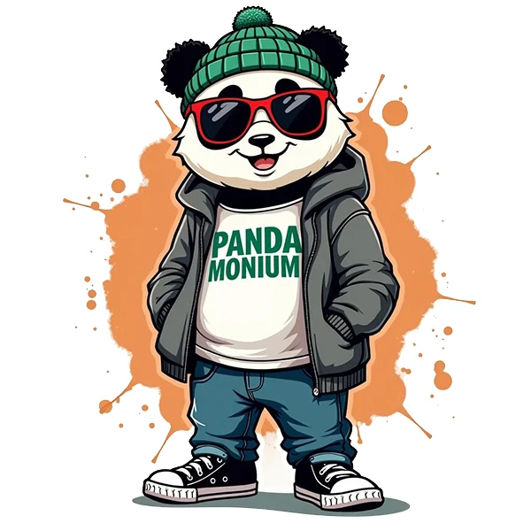 استیکر پارچه و لباس پاد آفرین طرح پاندا کد 1888