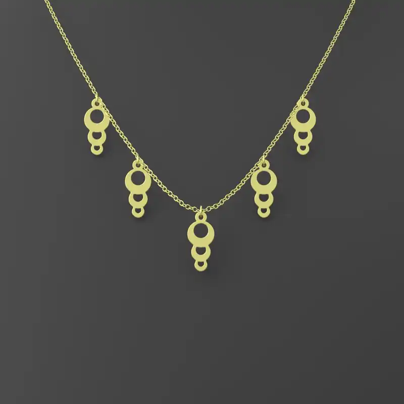 گردنبند طلا 18 عیار زنانه مدوپد مدل حلقه کد RNA11086