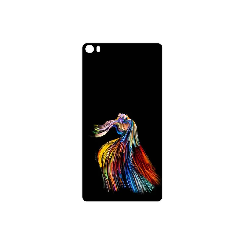 برچسب پوششی ماهوت مدل Rainbow Hair Digital Art مناسب برای گوشی موبایل هوآوی P8 Max