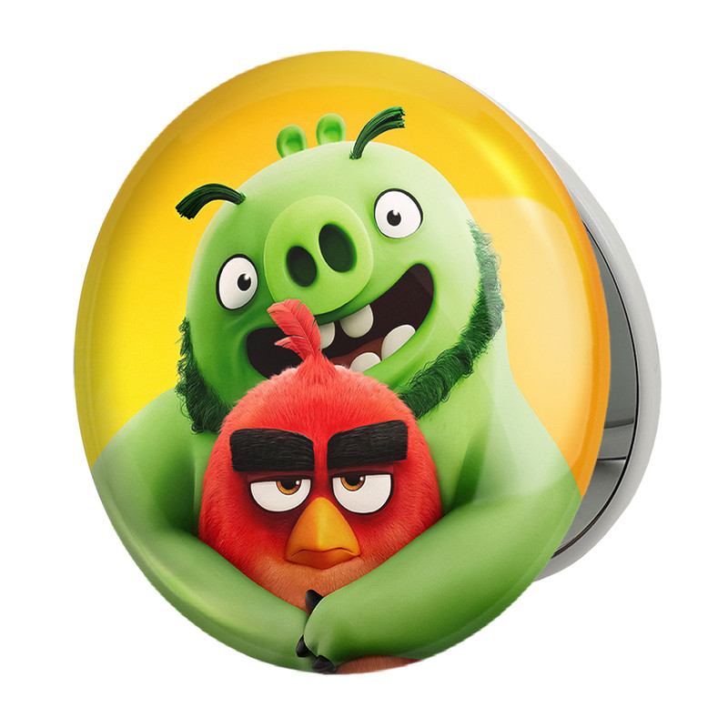 آینه جیبی خندالو طرح پرندگان خشمگین Angry Birds مدل تاشو کد 13867 