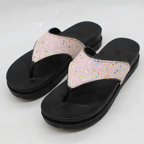 دمپایی لاانگشتی زنانه نیکتا مدل شنی کد 1284-LPK-022-15