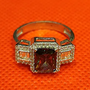 انگشتر نقره زنانه مدل سنگ توپار کد P9800