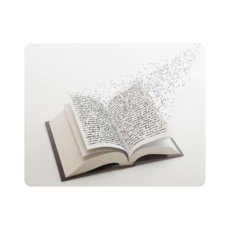 ماوس پد اطلس آبی طرح  کتاب و پرواز کلمات  مدل T6854
