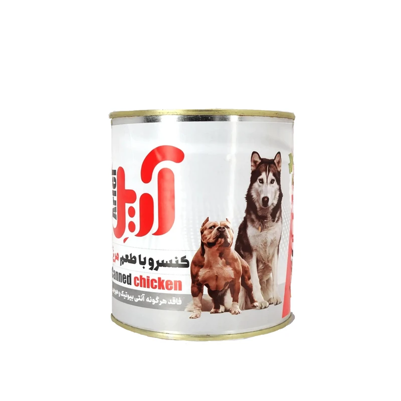 کنسرو غذای سگ آریل مدل پته طعم مرغ وزن ۸۰۰ گرم