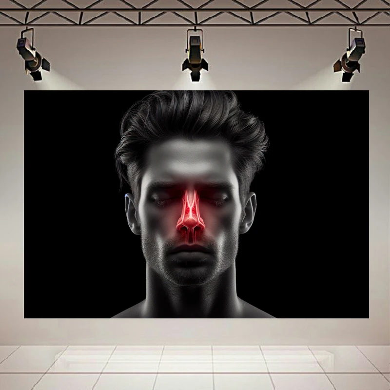 تابلو بوم طرح مخمل زوم چهره مدل سینوس کد AR305129