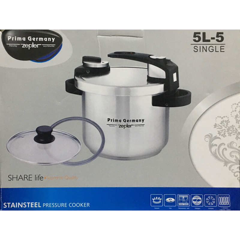 زودپز پریما جرمنی مدل 5L-5 ظرفیت 5 لیتر