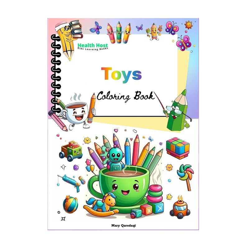 کتاب رنگ‌آمیزی  Toys Coloring Bookاثر مریم قره‌داغی انتشارات میزبان سلامتی